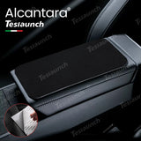 Alcantara Center Console Armrest Box Protective Pad Sticker For 2024 Model 3 Highland