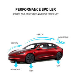 [Real Carbon Fiber] 2024 [[PL170]] 3 Highland OEM Performance Style Spoiler för Tesla [[PL170]] 3 Highland 2024+
