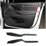 [Fibra de carbono real] Tiras de acabamento do painel da porta interna para Tesla Model X (2014-2020)