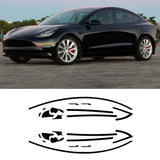 Eliminación de cromo de la superposición de vinilo opaco para 2017-2023 Tesla Model 3 - Negro mate