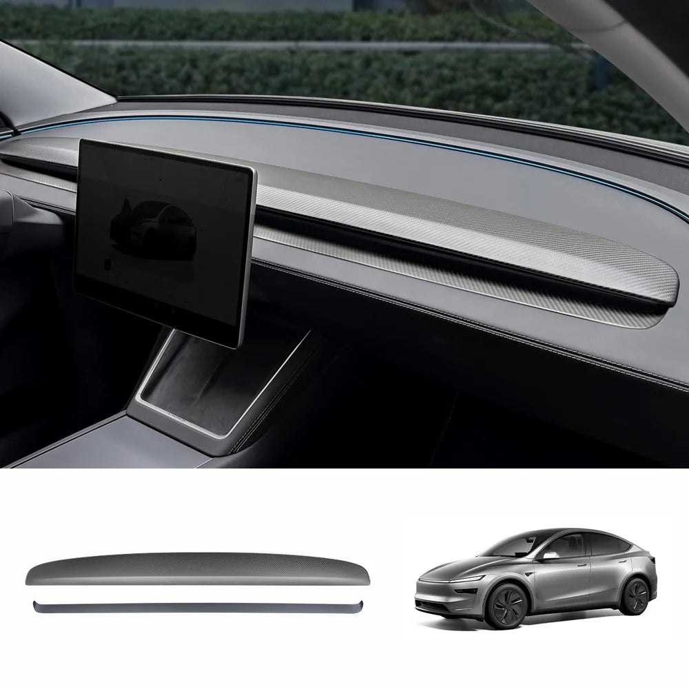[Real Carbon Fiber] Dashboard Vent Trim for Tesla Model Y Juniper 2025+