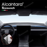 Alcantara Dashboard Fabric Decorative Sticker Cover For 2024 Model 3 Highland