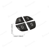 Real Carbon Fiber Window Switch Button Cover Sticker 4 PCS For Tesla Model 3 Highland / Model Y Juniper