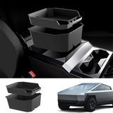 Double layer center console organizer armrest storage box for cybertruck