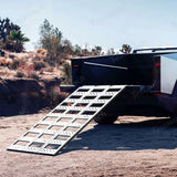 Full-Width Aluminum Tri-Fold Ramps with Load Straps for Cybertruck