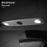 Alcantara foran lesing av lys for 2024 Model 3 høyland