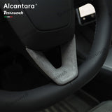 Alcantara stuurwiel U-vormige hoes voor 2024 Model 3 Hoogland