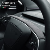 Alcantara ratstrimmeldæksel til 2024 Model 3 Highland