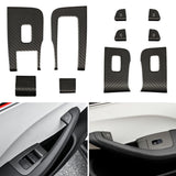 [Real Carbon Fiber] Window Lift Button Trim Switch Covers (10 PCS) for Tesla Model 3 Highland 2024+