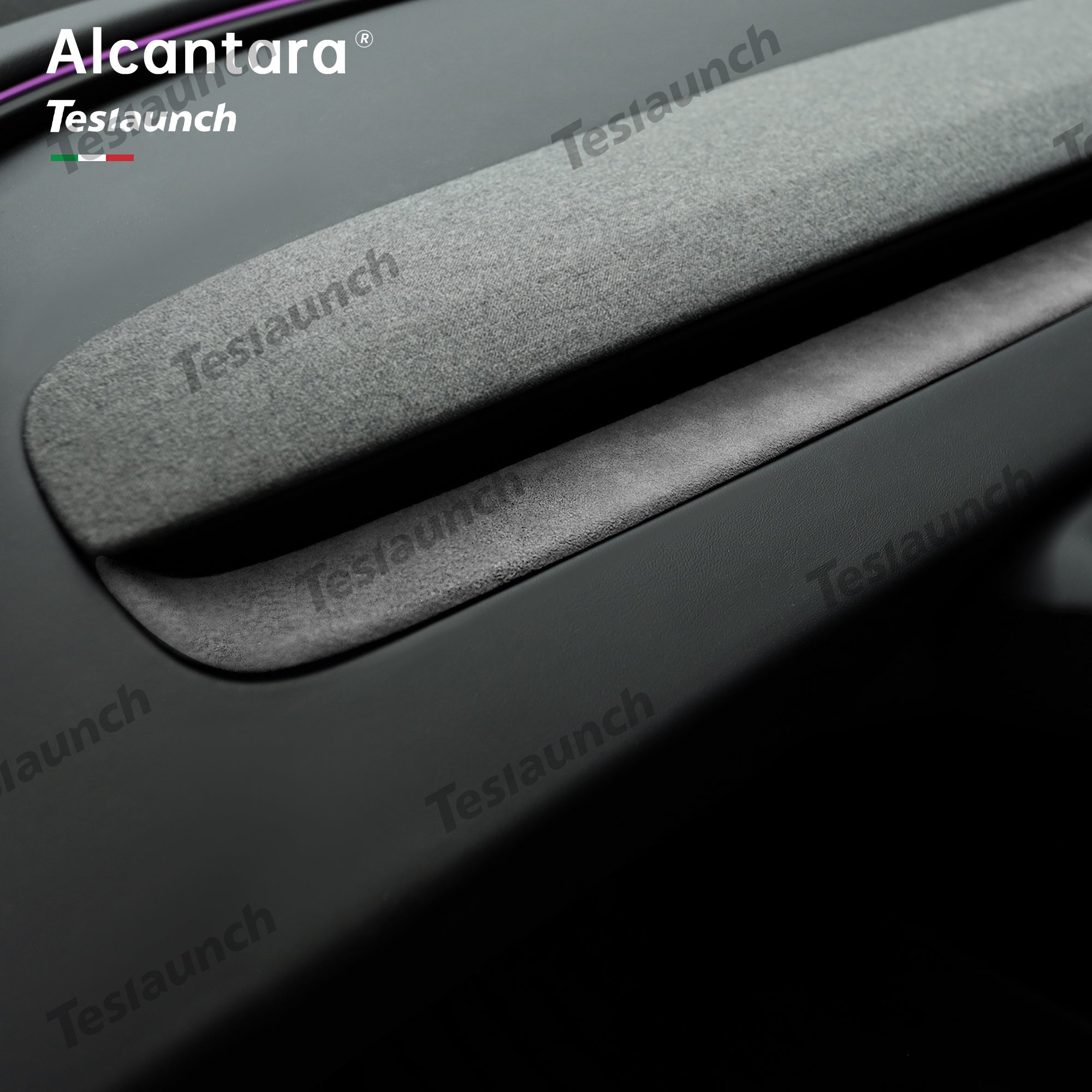 Alcantara Dashboard Air Outlet Cover For 2024 Model 3 Highland