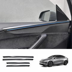 [Real Carbon Fiber] Door Trim Cover for Tesla Model Y Juniper 2025+ (4 Pcs)