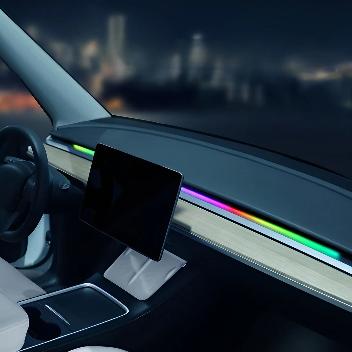 2024 Yeni Gösterge Paneli Şerit Işıkları Tesla Model 3/Y, Uzaktan RGB İç Araba Işıkları