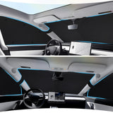 Parabrisas delantero y ventana lateral 2 en 1 integrado parasol cubierta para Tesla  Model Y