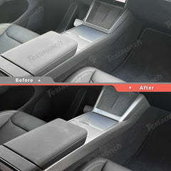 [Real Carbon Fiber] One-Piece Center Console Side Trim for Tesla Model Y Juniper 2025+