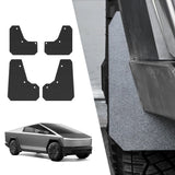 Flexible and Bendable Mud Flaps Splash Guards Front Rear Mudguard Kit for Cybertruck- No Drill Fender