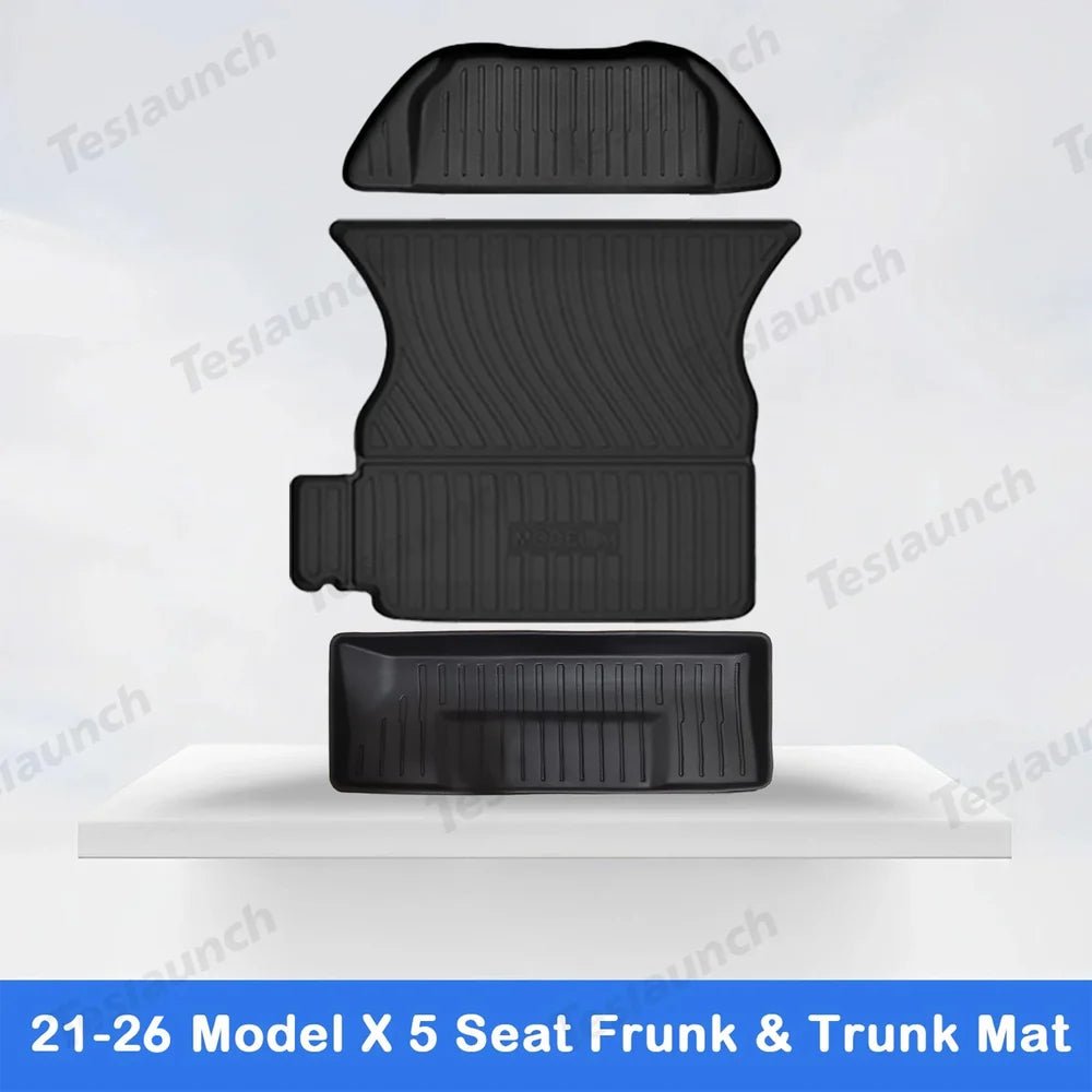 2021-2026 Model X Floor Mat Trunk Mat Cargo Liner All-Weather TPE - T-Launch