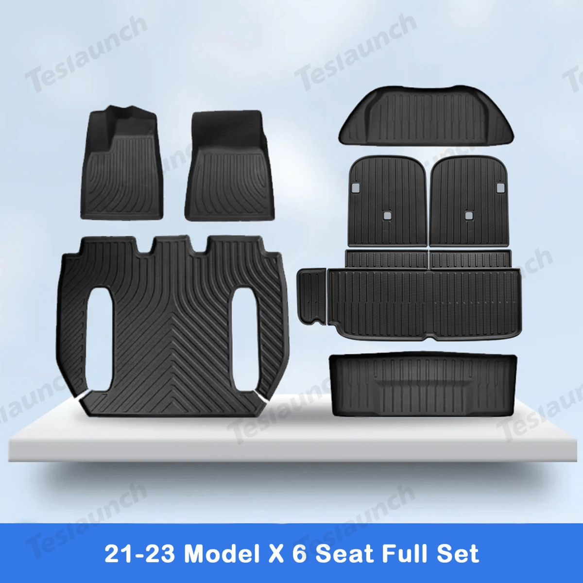 2021-2026 Model X Floor Mat Trunk Mat Cargo Liner All-Weather TPE - T-Launch