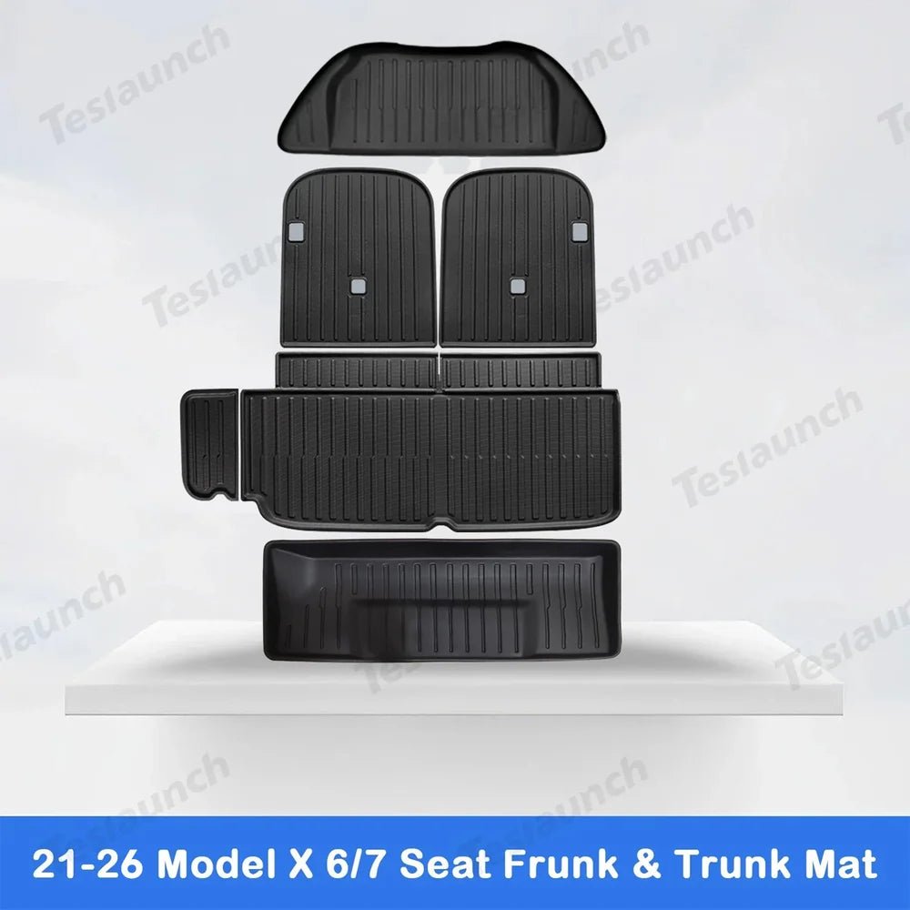 2021-2026 Model X Floor Mat Trunk Mat Cargo Liner All-Weather TPE - T-Launch