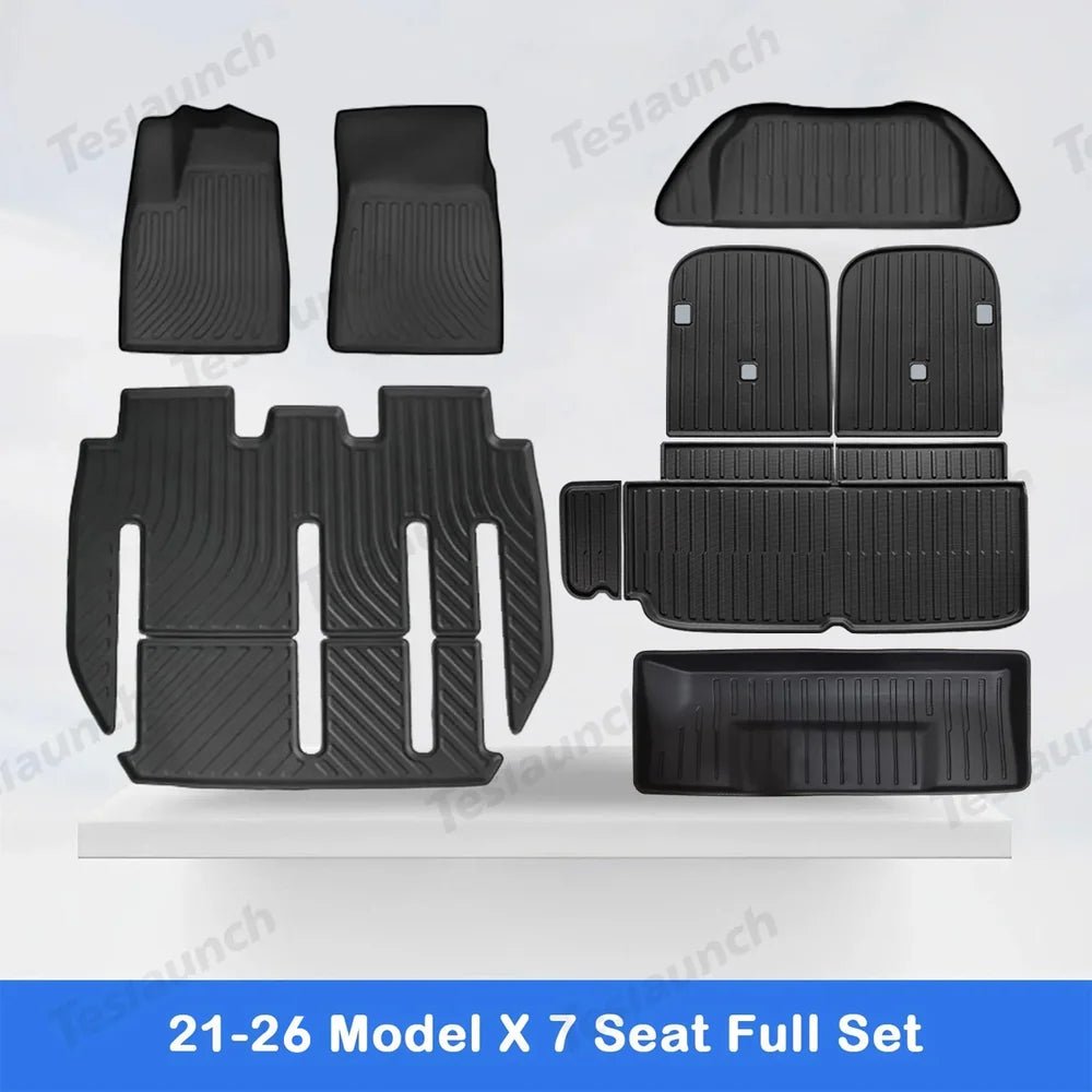 2021-2026 Model X Floor Mat Trunk Mat Cargo Liner All-Weather TPE - T-Launch