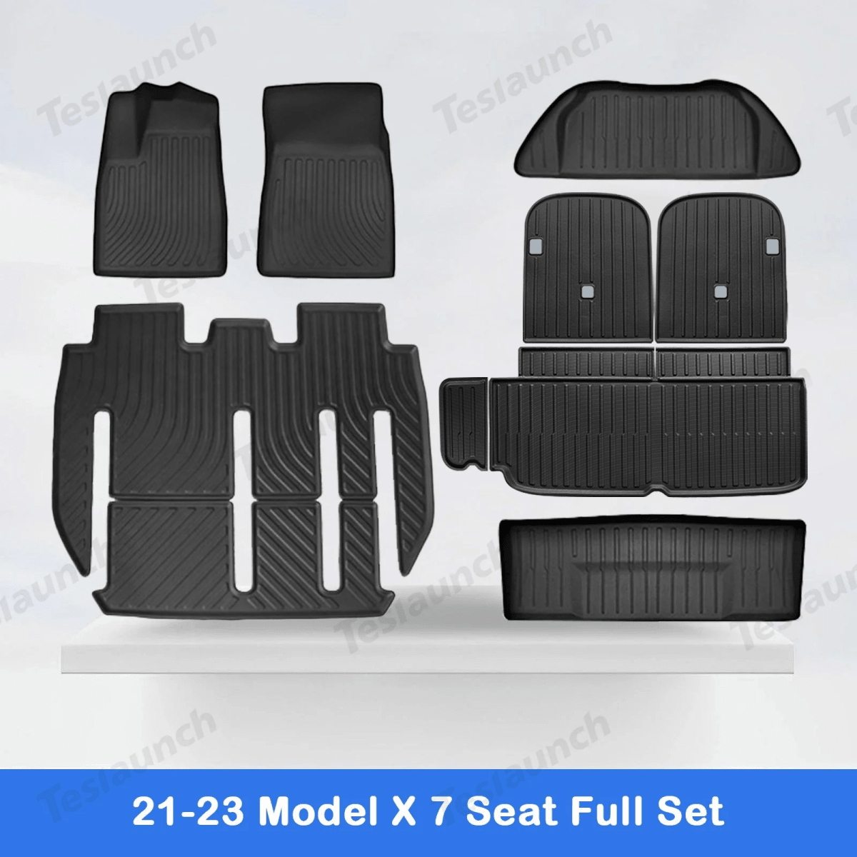 2021-2026 Model X Floor Mat Trunk Mat Cargo Liner All-Weather TPE - T-Launch