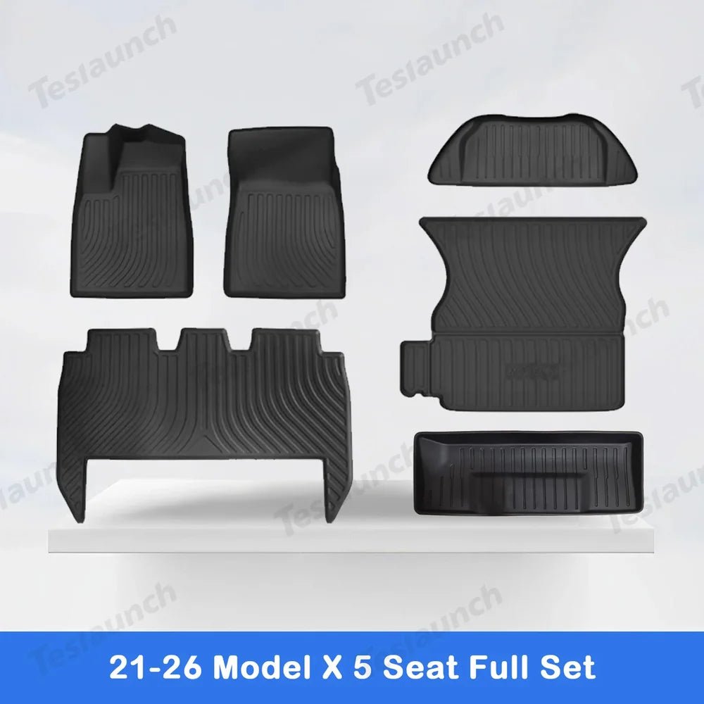 2021-2026 Model X Floor Mat Trunk Mat Cargo Liner All-Weather TPE - T-Launch