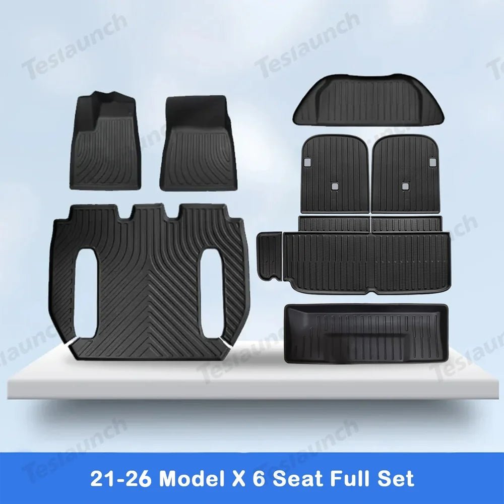 2021-2026 Model X Floor Mat Trunk Mat Cargo Liner All-Weather TPE - T-Launch