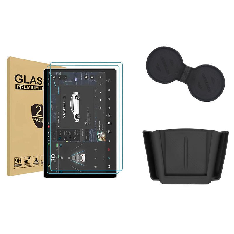 2024+ Model 3 Highland Center Console Organizer Tray Designed For Armrest Storage Box Cup pad Wireless charging pad Set - T-Launch