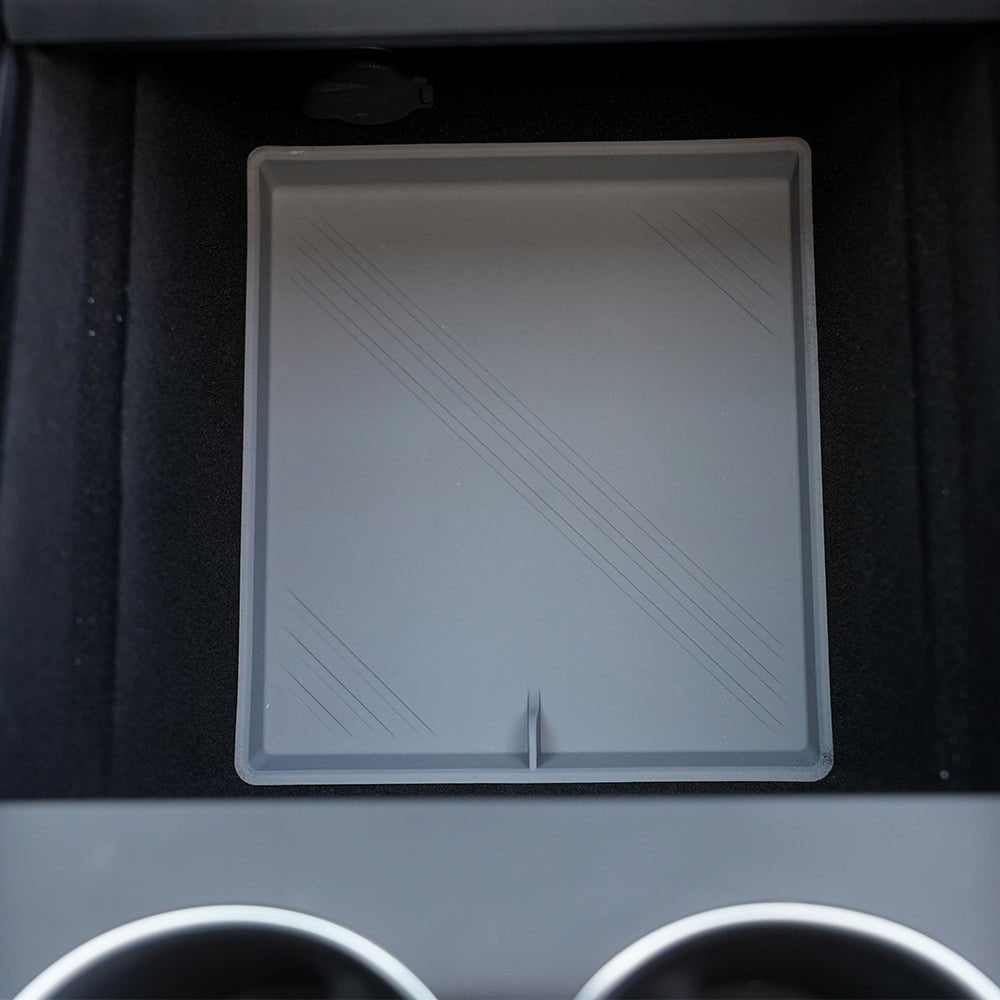 2024+ Model 3 Highland Center Console Organizer Tray Designed For Armrest Storage Box Cup pad Wireless charging pad Set - T-Launch