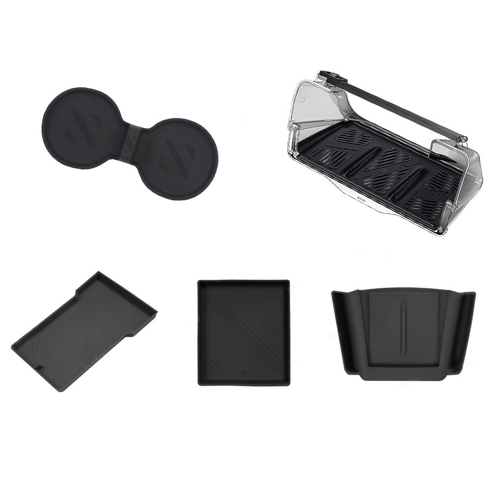 2024+ Model 3 Highland Center Console Organizer Tray Designed For Armrest Storage Box Cup pad Wireless charging pad Set - T-Launch