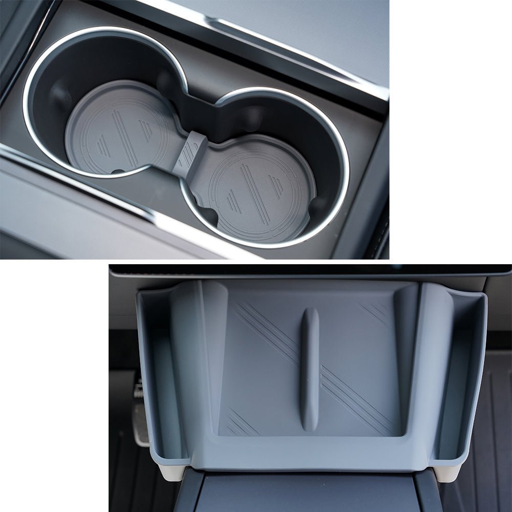 2024+ Model 3 Highland Center Console Organizer Tray Designed For Armrest Storage Box Cup pad Wireless charging pad Set - T-Launch