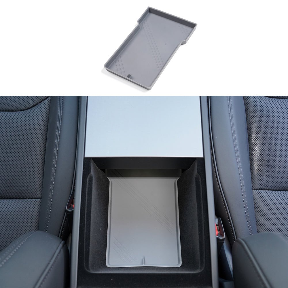 2024+ Model 3 Highland Center Console Organizer Tray Designed For Armrest Storage Box Cup pad Wireless charging pad Set - T-Launch