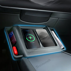2024+ Model 3 Highland Central Control Wireless Charging Silicone Pad Storage Box For Tesla - T-Launch