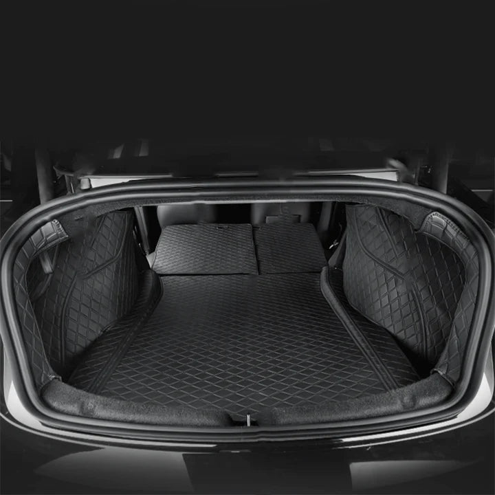 2024+ Model 3 Highland Fully Covered Premium Leather Frunk & Trunk Mat for Tesla - T-Launch