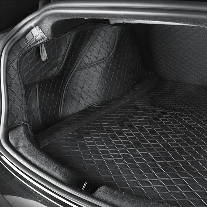 2024+ Model 3 Highland Fully Covered Premium Leather Frunk & Trunk Mat for Tesla - T-Launch