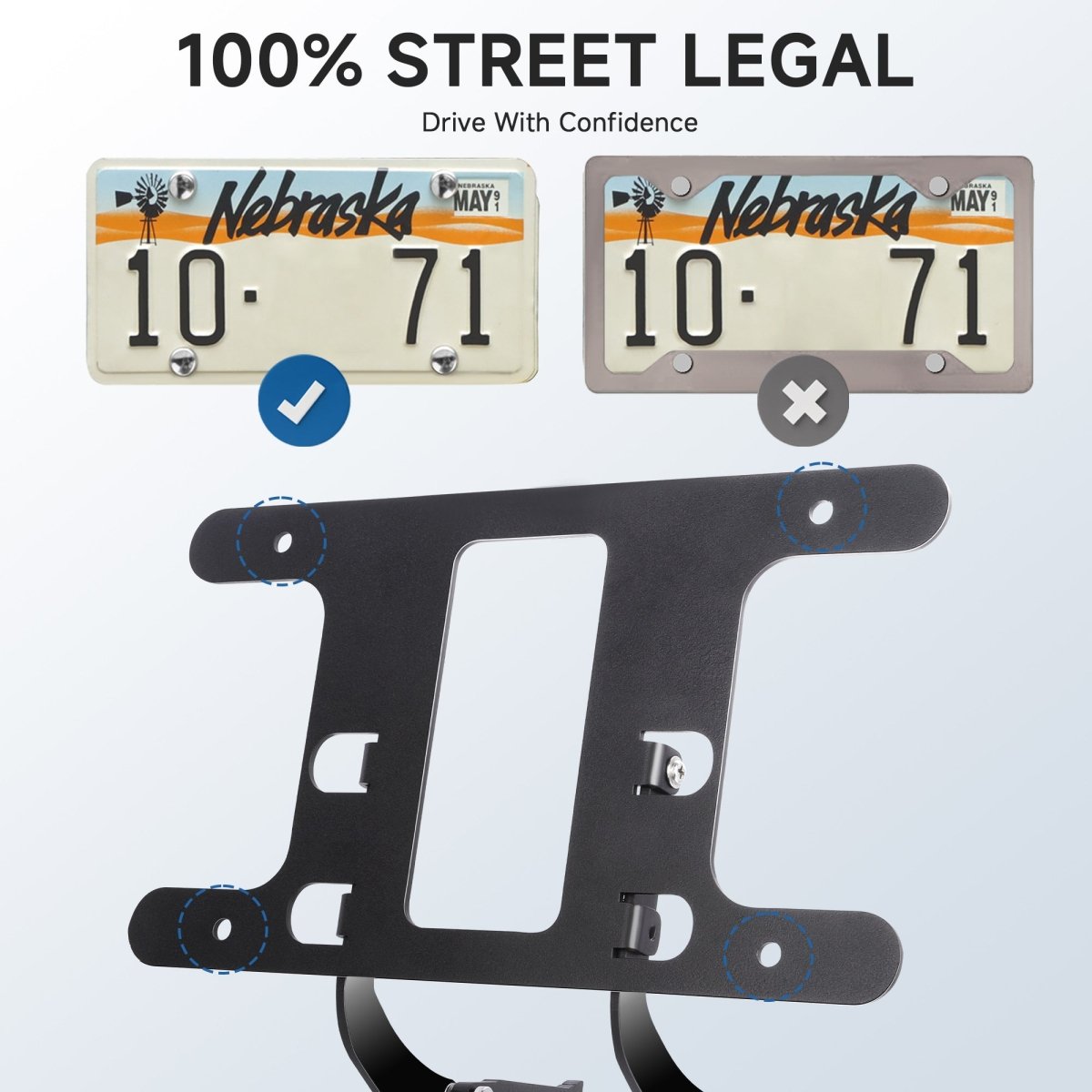2024+ Tesla Model 3 Highland Front License Plate Holder – No Drill, Anti-Theft Bracket Mounting Kit - T-Launch