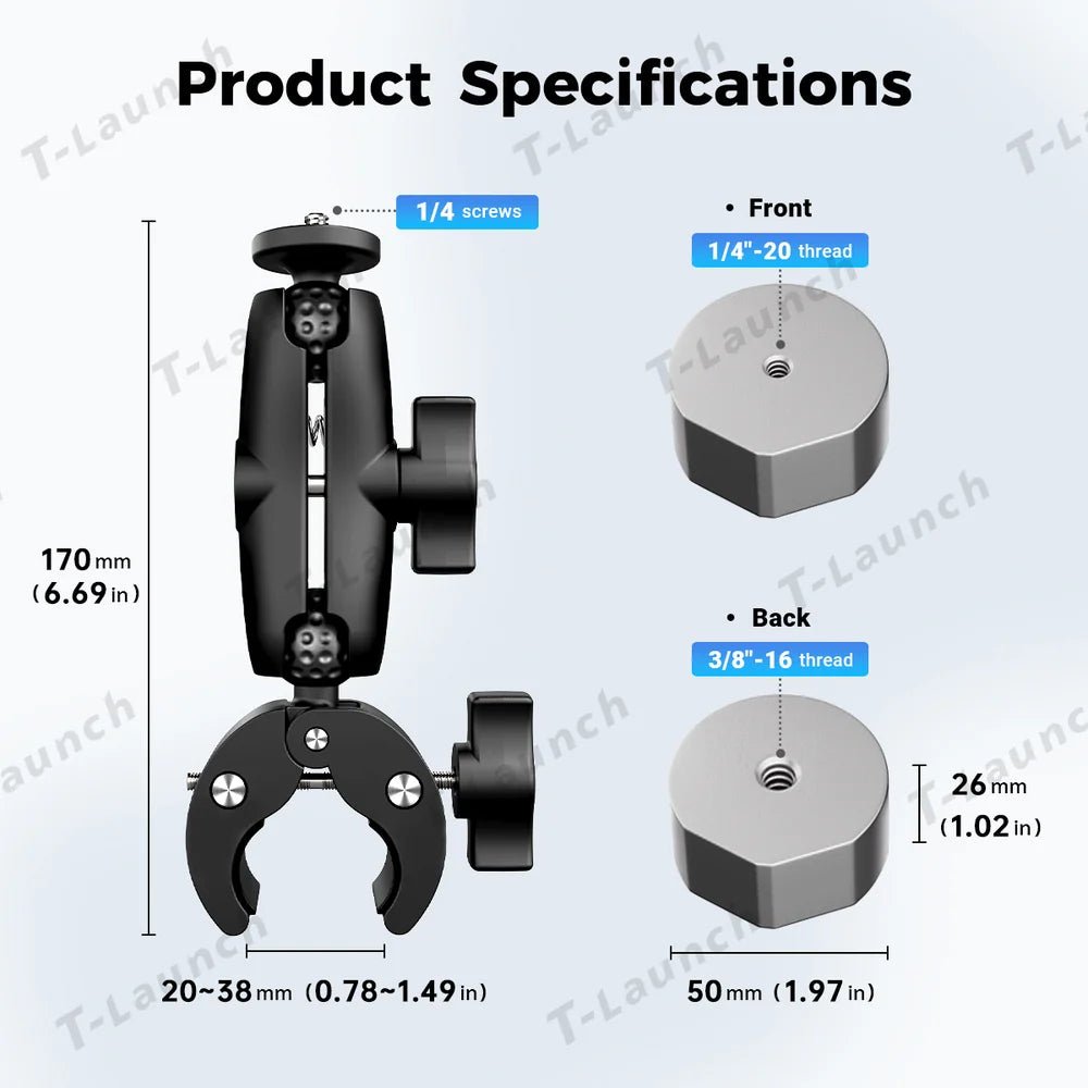2025 New Version Adjustable Clamp Mount Kit for Starlink Mini - T-Launch