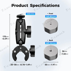 2025 New Version Adjustable Clamp Mount Kit for Starlink Mini - T-Launch