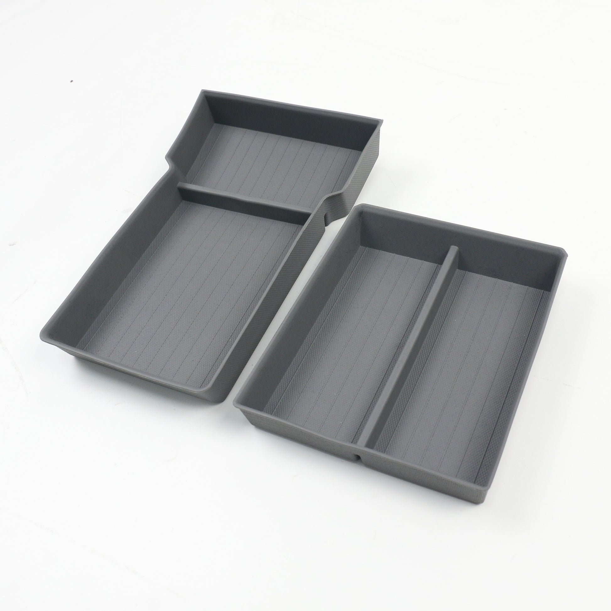 Mittelkonsole und Armlehnenbox unter dem Ablagefach für Tesla 2024 Model 3  Highland - Volles Set (Mittel konsole & Armlehne Box) / Grau