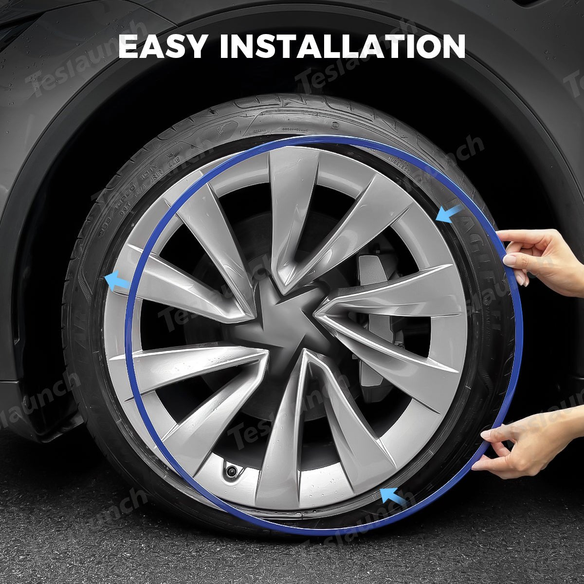 20''Helix 2.0 Wheels Aluminum Alloy Wheel Rim Protectors for Tesla Model Y Juniper 2025+ - T-Launch
