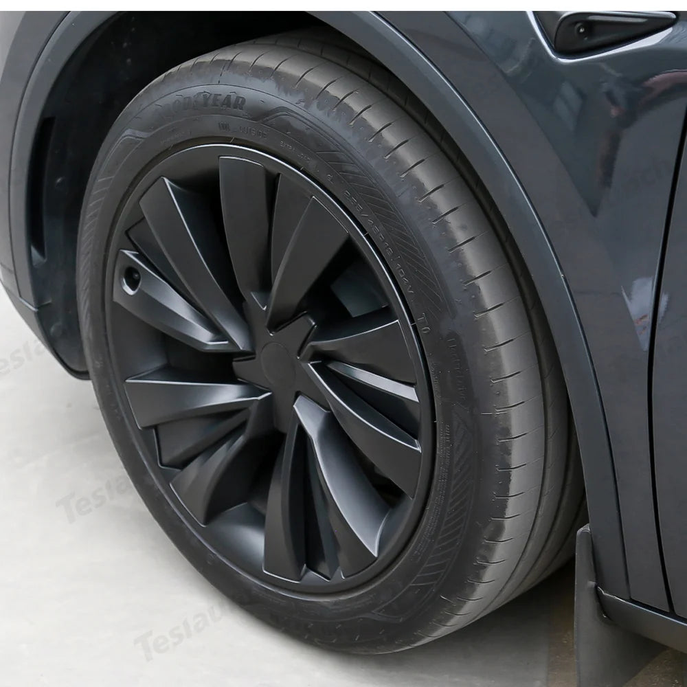 19'' Crossflow Wheel Cover Hubcaps for Tesla Model Y Juniper 2025+ – Turbine Styles (Set of 4)