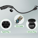 Type 2 to Schuko Socket Cable