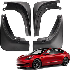 Model Y/3 OEM Mud Flaps Front Rear Mudguard Kit for Tesla- TPE No Drill Fender (2019-2024) (4 PCS) - T-Launch