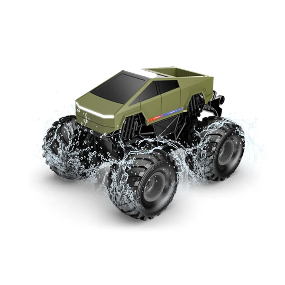1:20 Scale Cybertruck-Inspired Amphibious RC Toy Car — 4WD Off-Road All-Terrain Truck