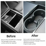 2024 Model 3 Highland Water Cup Holder Storage Box Console TPE Silicone Holder Cup Holder Insert for Tesla