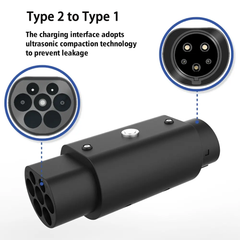 Type 2 to Type 1 EV Charging Adapter