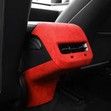 Rotes Alcantara-Wrap-Kit, Innenraum-Zubehör für 2021-2023 Model 3 und Model Y