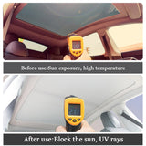 Retractable Roof Sunshade for Tesla Model 3/Y - Roll Fabric Style