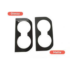 [Real Carbon Fiber] Rear Cup Holder Cover for Tesla Model S 2021+