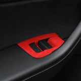 Red Alcantara Wrap Kit Interiørtilbehør for 2021-2023 Model 3 og Model Y