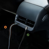 Model 3/Año/S/X Cable de carga para teléfono móvil de coche Cable de carga rápida tipo C para iPhone Accesorios para Tesla(2021-2024）